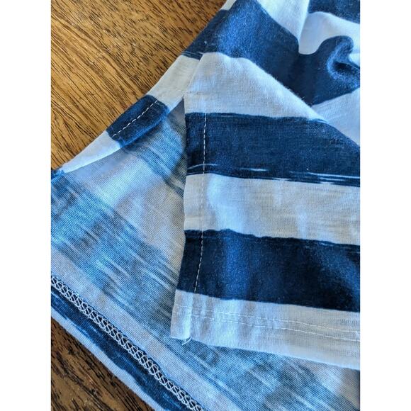 Alfred Dunner Women's Size 1x Plus Flowers Knit Blue Striped T Shirt Top EUC - Picture 5 of 13